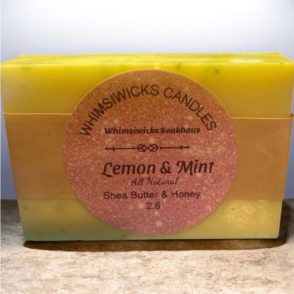 Hand Crafted Lemon & Mint Soap Bar